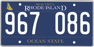 RI license plate 967086