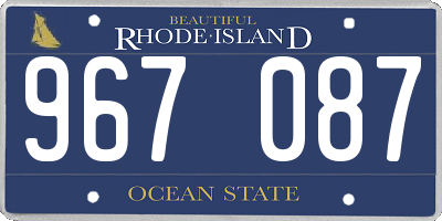 RI license plate 967087