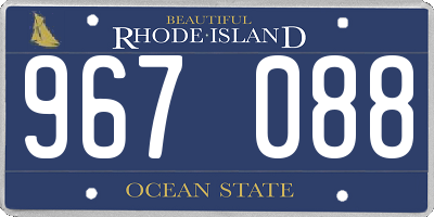 RI license plate 967088