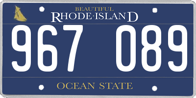RI license plate 967089