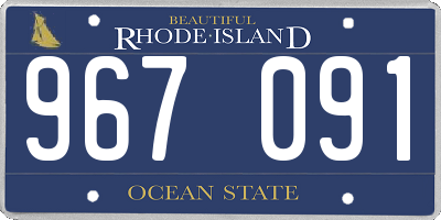 RI license plate 967091