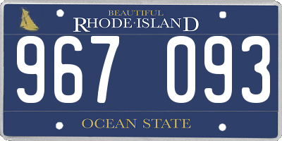 RI license plate 967093
