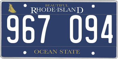 RI license plate 967094