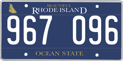 RI license plate 967096