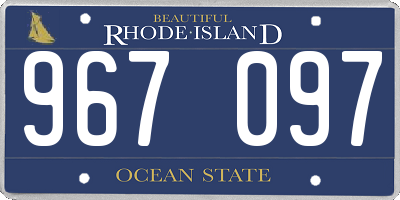 RI license plate 967097