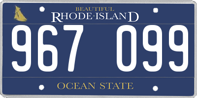 RI license plate 967099