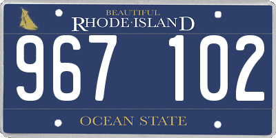 RI license plate 967102