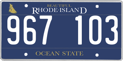 RI license plate 967103