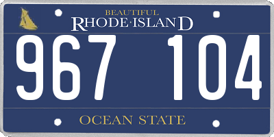 RI license plate 967104