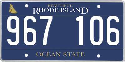 RI license plate 967106