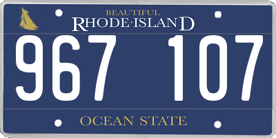 RI license plate 967107