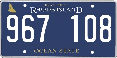 RI license plate 967108