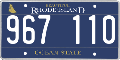 RI license plate 967110