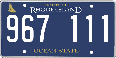 RI license plate 967111