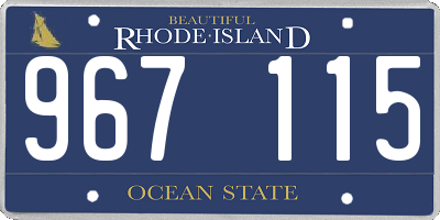 RI license plate 967115