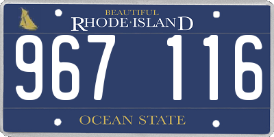 RI license plate 967116