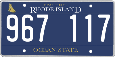 RI license plate 967117