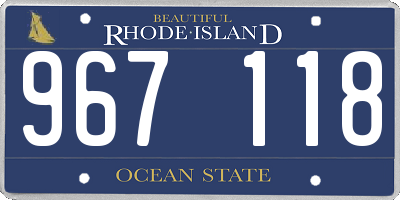RI license plate 967118