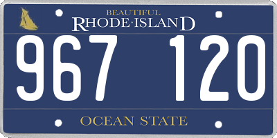 RI license plate 967120
