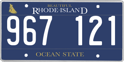 RI license plate 967121