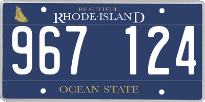 RI license plate 967124