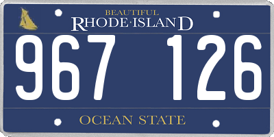 RI license plate 967126