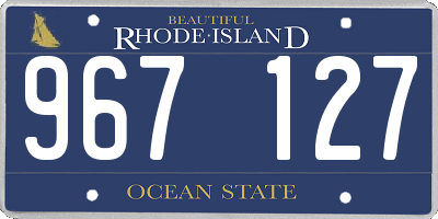 RI license plate 967127