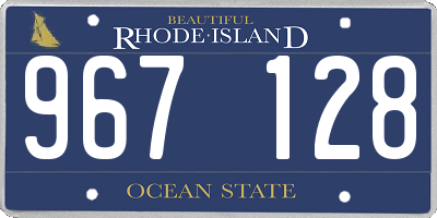 RI license plate 967128