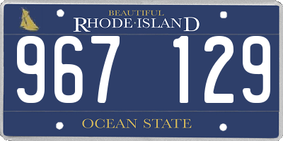 RI license plate 967129
