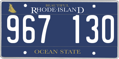 RI license plate 967130