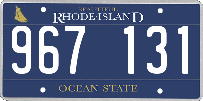 RI license plate 967131