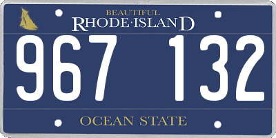 RI license plate 967132