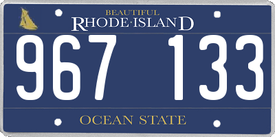 RI license plate 967133