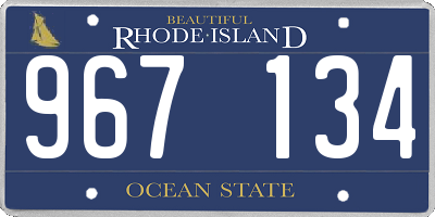 RI license plate 967134