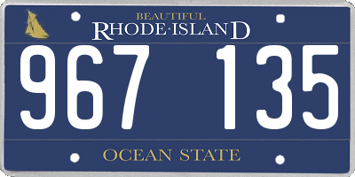 RI license plate 967135