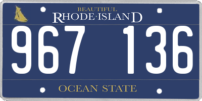 RI license plate 967136