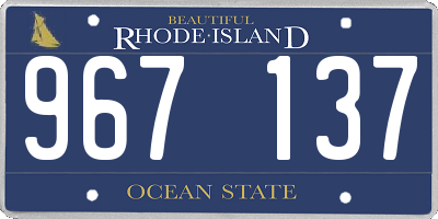 RI license plate 967137