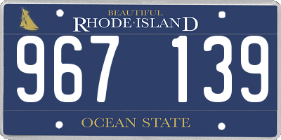 RI license plate 967139