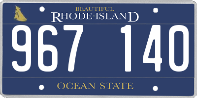 RI license plate 967140