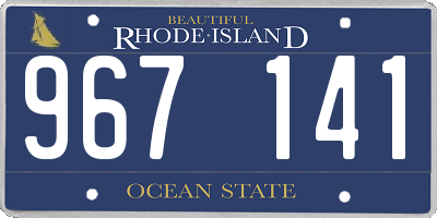 RI license plate 967141
