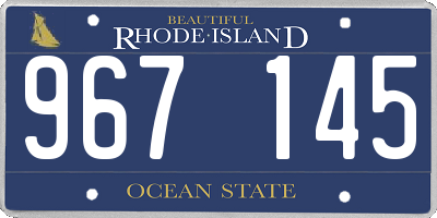 RI license plate 967145