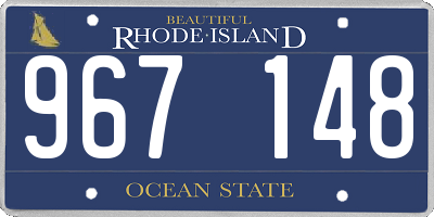 RI license plate 967148