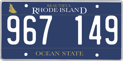 RI license plate 967149
