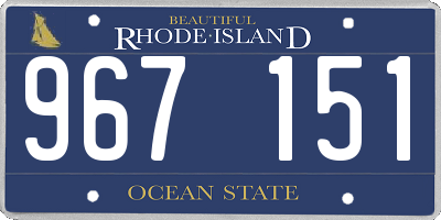 RI license plate 967151