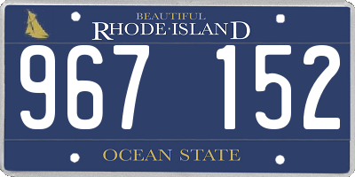 RI license plate 967152