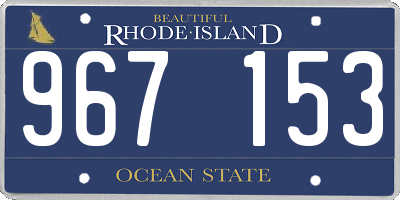 RI license plate 967153