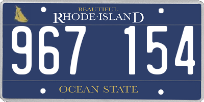 RI license plate 967154