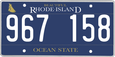 RI license plate 967158