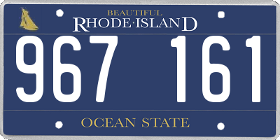 RI license plate 967161