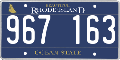 RI license plate 967163